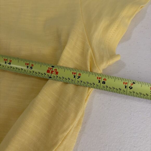 Social Standard T-Shirt Women's Large Yellow Round Neck Short Sleeve Solid - Picture 7 of 8
